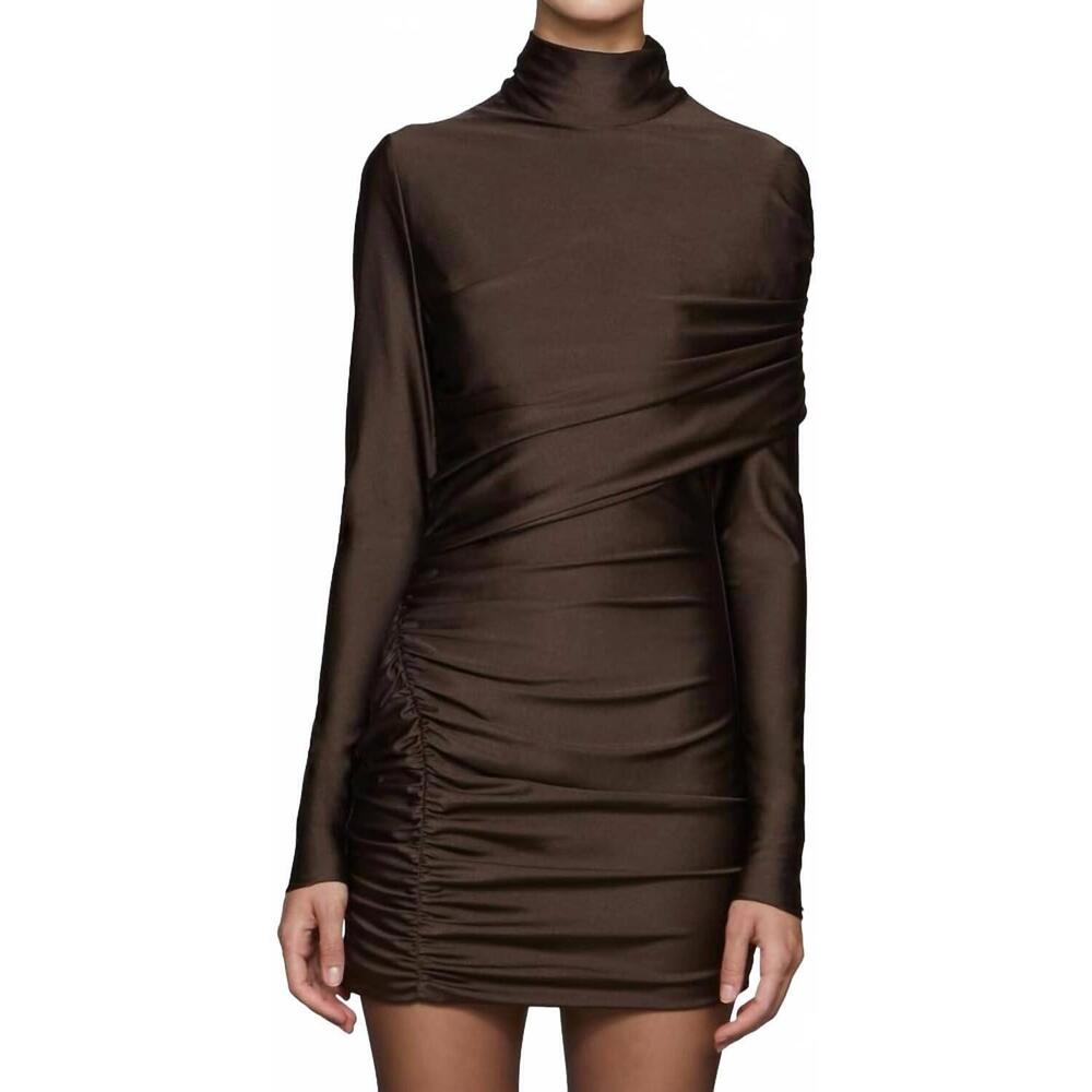 NEW ET OCHS fallon mini dress in chocolate